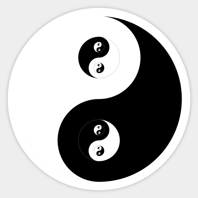 Ying Yang B&W Sticker by rupertrussell